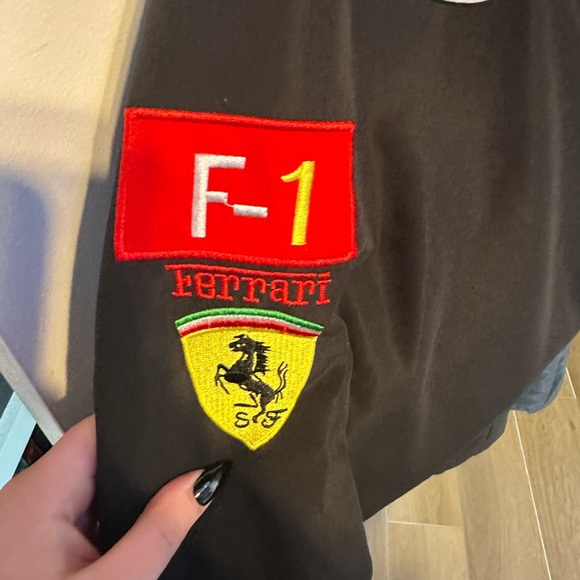 Formula 1 Ferrari Black and Red Racing Jacket - Picture 2 of 10